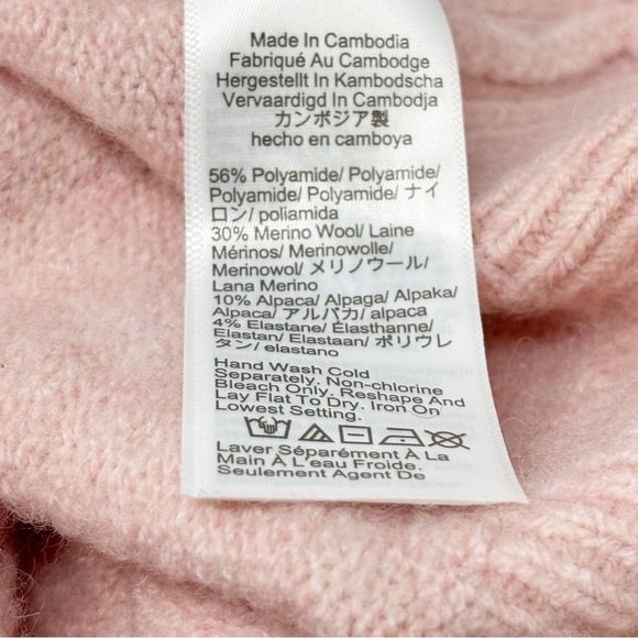 J CREW Women’s Pink Pullover ROLL NECK Long Sleeve Sweater Alpaca Blend Size XS - Picture 8 of 9